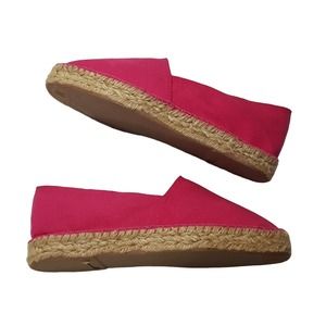 André Assous hot pink canvas espadrilles